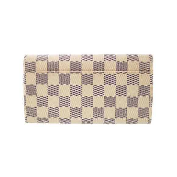 Louis Vuitton Sarah Azur Wallet Damier White Bifold Portefeuille Long - Picture 1 of 5